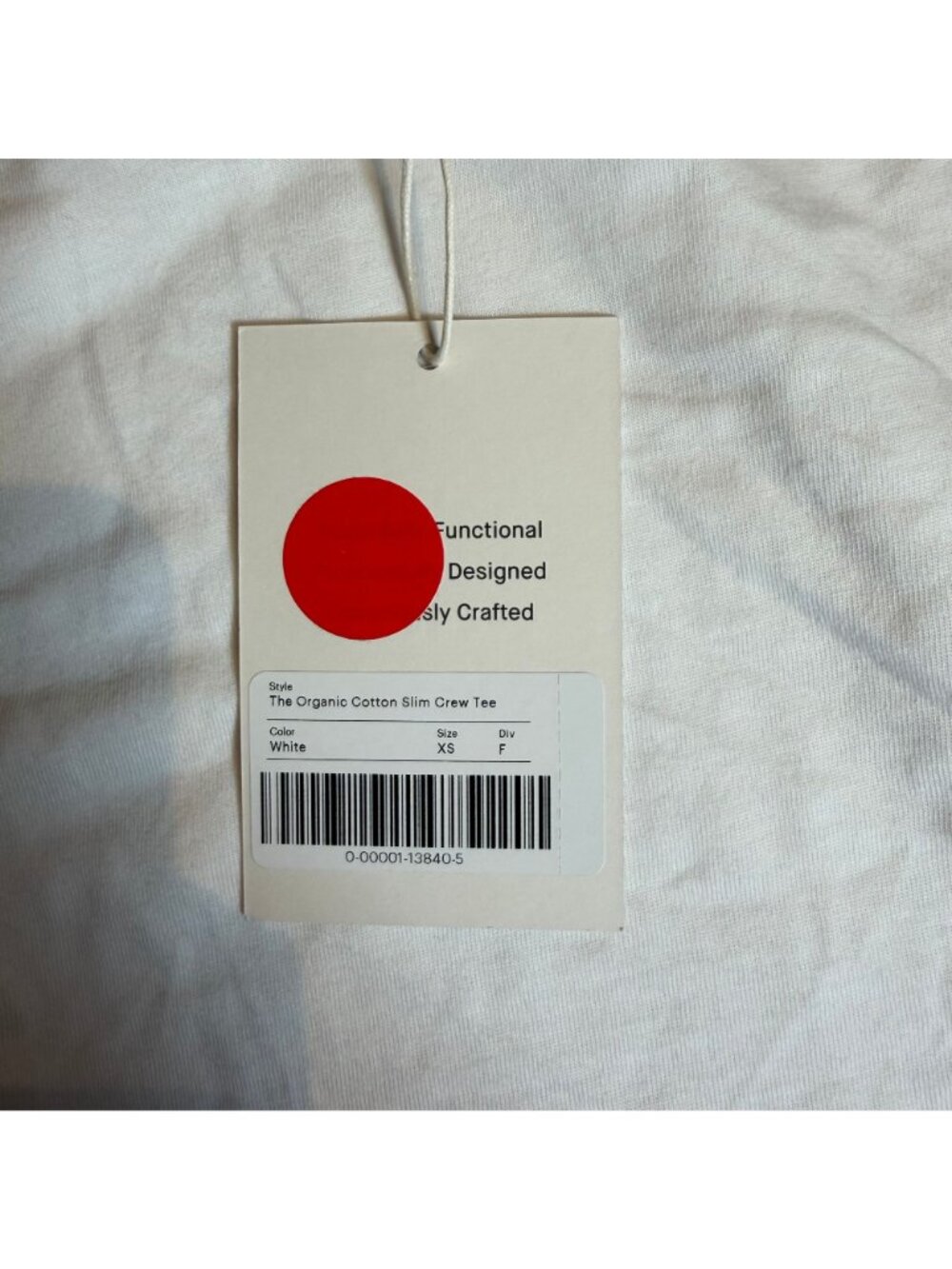 Everlane The Slim Crew in Essential Cotton Organic White Size XS NWT - Picture 4 of 5